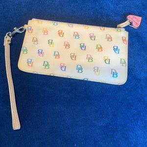 Vintage Dooney & Bourke Rainbow 🌈 Monogram Wristlet